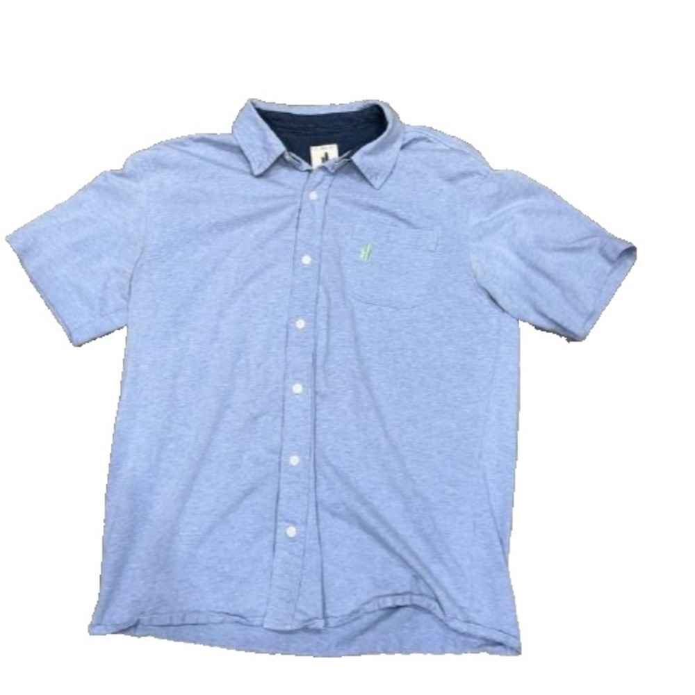 Johnnie-O Button Down Shirt cotton Mens Medium light blue A006879